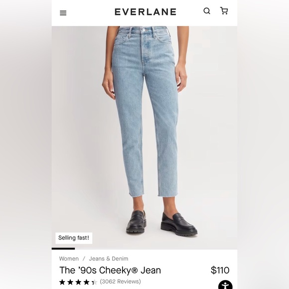 Everlane 90s Cheeky Jean size 27 - Picture 1 of 4